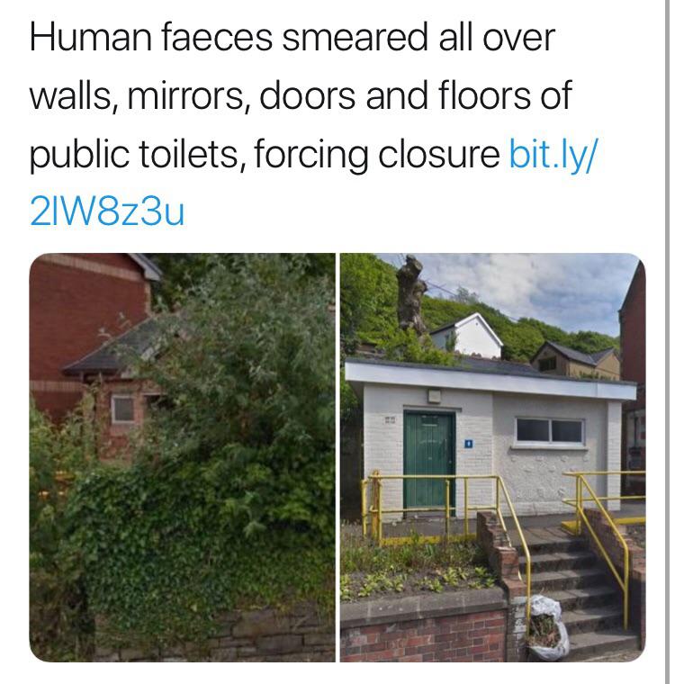house - Human faeces smeared all over walls, mirrors, doors and floors of public toilets, forcing closure bit.ly 21W8z3u