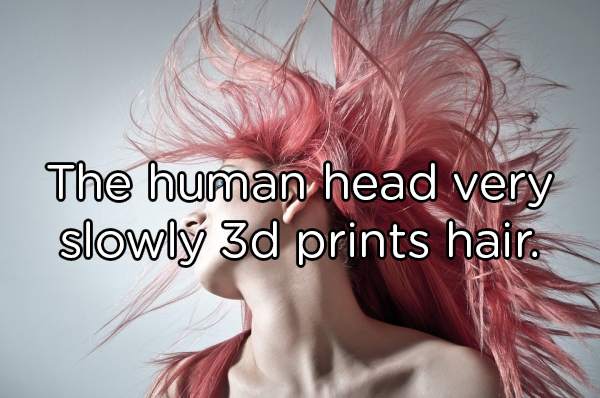 Hair - The human head very slowl 3d prints hair.