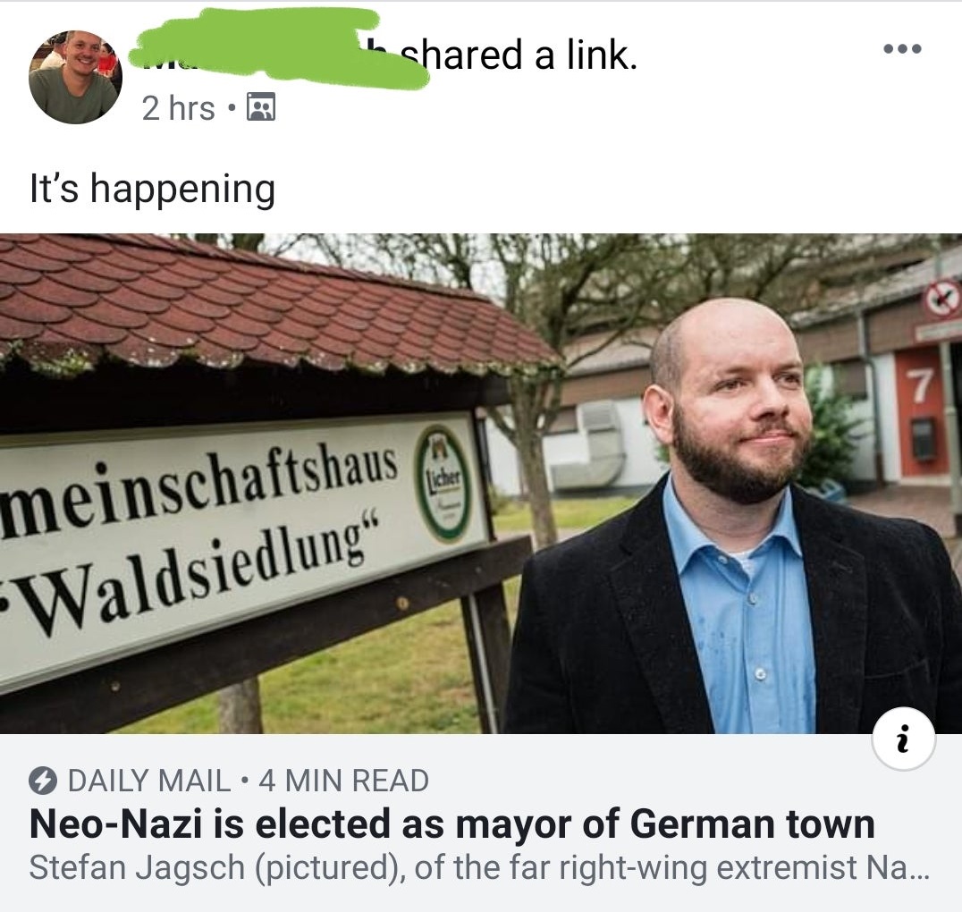 npd germany - h d a link. 2 hrs It's happening meinschaftshaus Waldsiedlung Daily Mail 4 Min Read NeoNazi is elected as mayor of German town Stefan Jagsch pictured, of the far rightwing extremist Na...