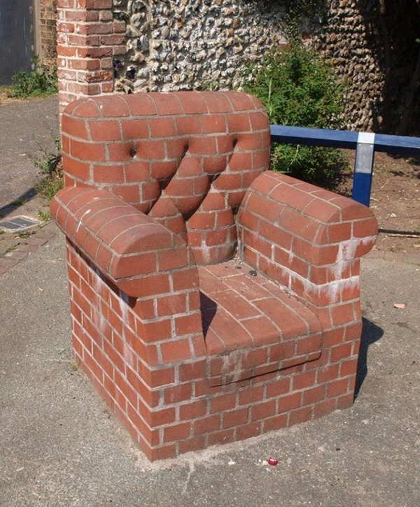 brick armchair