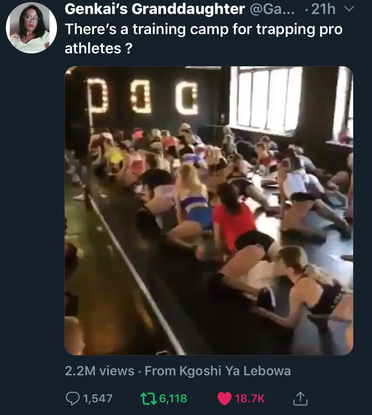 Genkai's Granddaughter ... 21h v There's a training camp for trapping pro athletes ? 2.2M views From Kgoshi Ya Lebowa 1,547 226,118 I