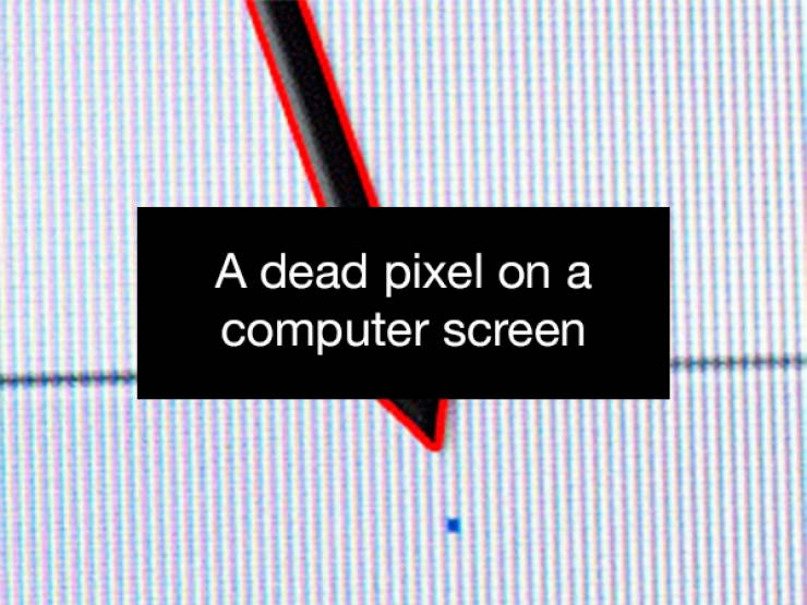 blue pixel on monitor - A dead pixel on a computer screen