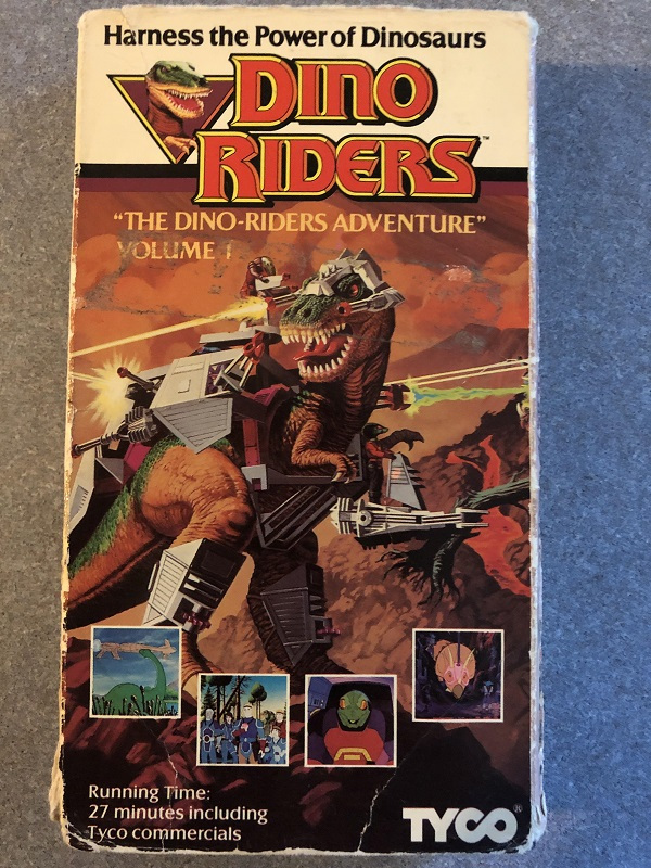 dino riders vhs - Harness the Power of Dinosaurs Dino Riders "The DinoRiders Adventure", Volume Running Time 27 minutes including Tyco commercials Tyco