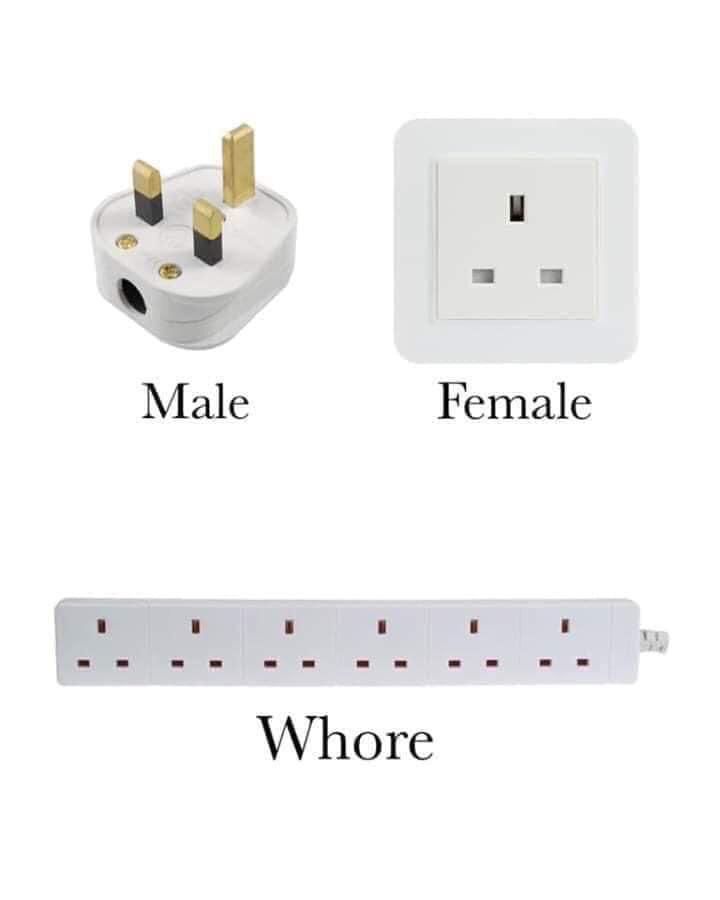 male female whore plug meme - Male Female Whore