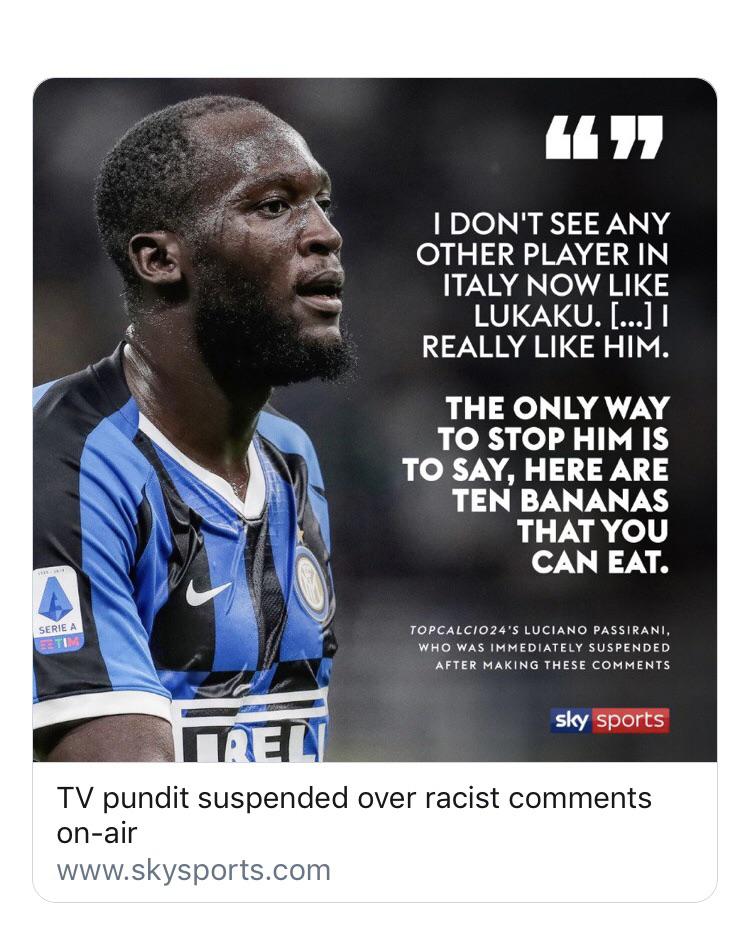 L11 I Don'T See Any Other Player In Italy Now Lukaku. ... Really Him. The Only Way To Stop Him Is To Say, Here Are Ten Bananas That You Can Eat. Serie A Ti Topcalcio 24'S Luciano Passirani, Who Was Immediately Suspended After Making These sky sports Meli…