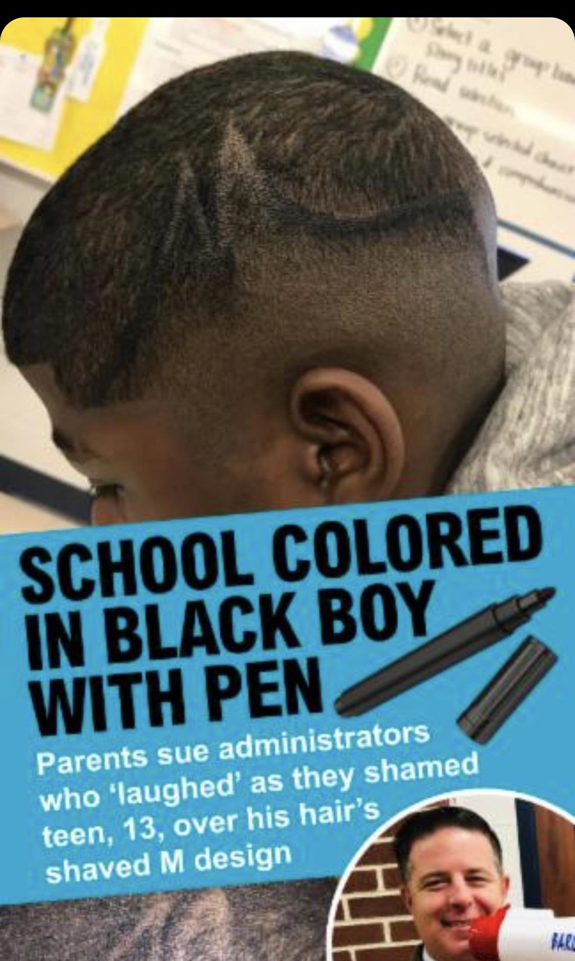 museum boijmans van beuningen - School Colored In Black Boy With Pen Parents sue administrators who 'laughed as they shamed teen, 13, over his hair's shaved M design