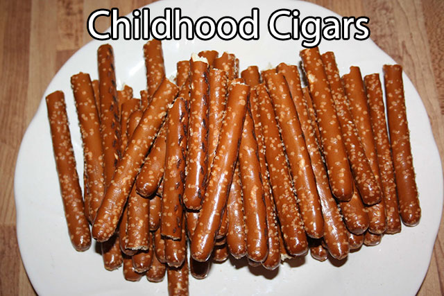 90s nostalgia funny pretzel - Childhood Cigars