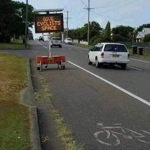 funny meme irony - Give Cyclists Space