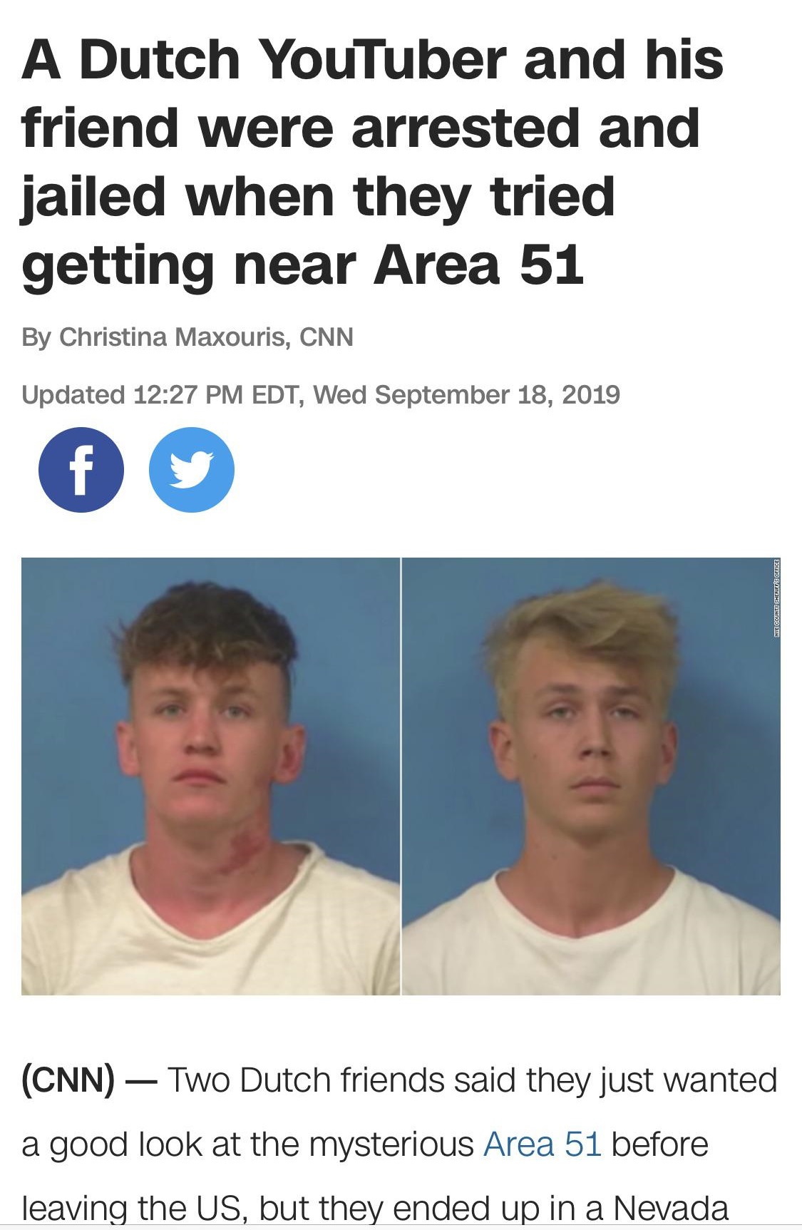 penis hat - A Dutch YouTuber and his friend were arrested and jailed when they tried getting near Area 51 By Christina Maxouris, Cnn Updated Edt, Wed f He County Sheriff'S Office Cnn Two Dutch friends said they just wanted a good look at the mysterious Ar