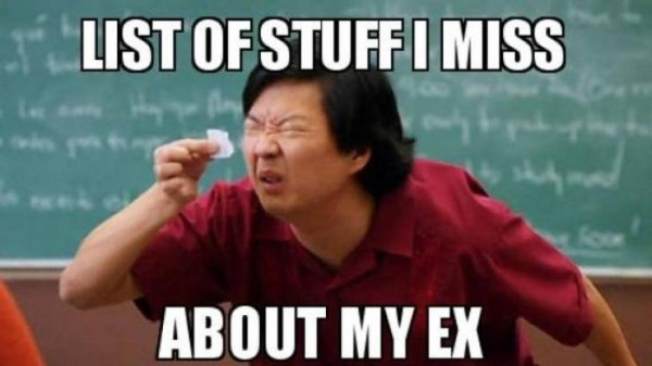 meme for ants - List Of Stuff I Miss About My Ex