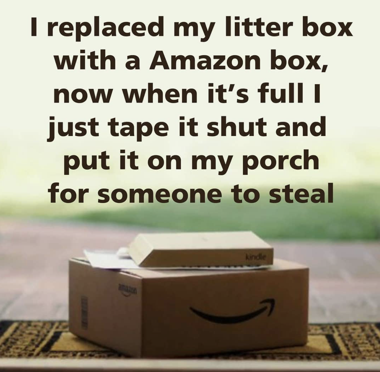 I replaced my litter box with a Amazon box, now when it's full i just tape it shut and put it on my porch for someone to steal
