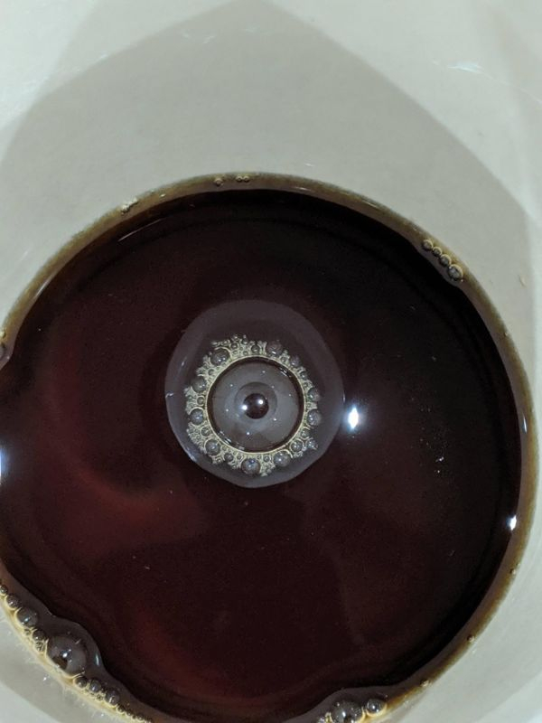 “An “eyeball” bubble in my coffee.”