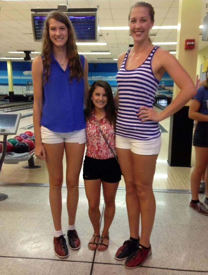 tallest volleyball player shortest cheerleader