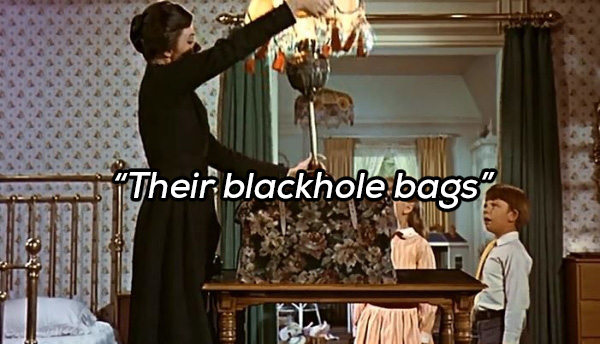 mary poppins bag lamp - Their blackhole bags