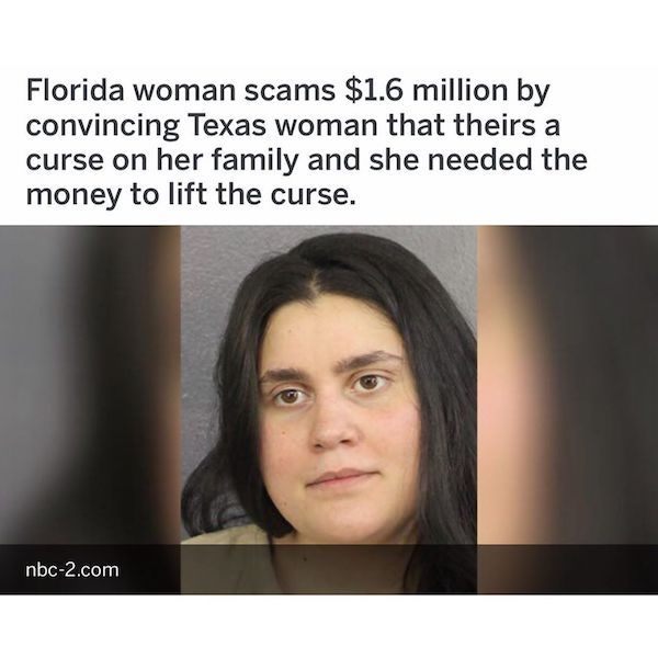 sherry tina uwanawich - Florida woman scams $1.6 million by convincing Texas woman that theirs a curse on her family and she needed the money to lift the curse. nbc2.com