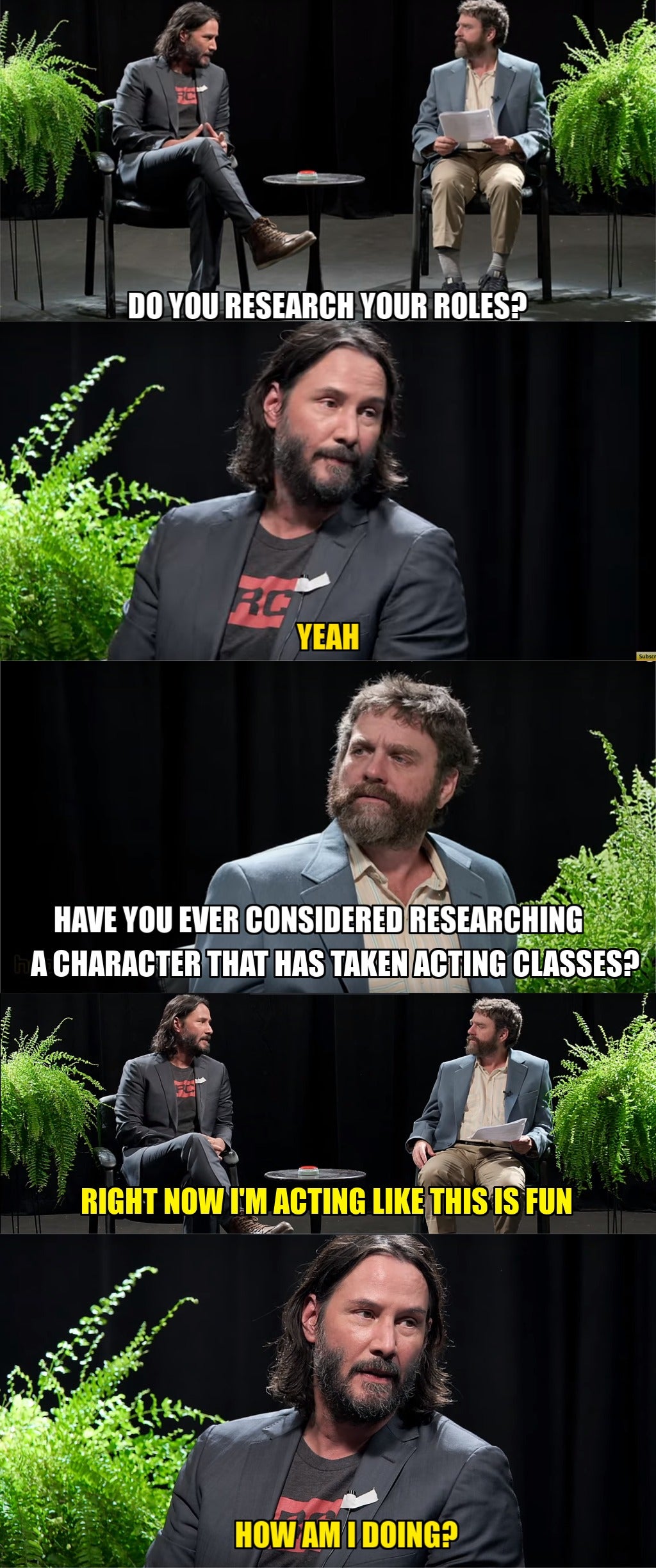 tree - Do You Research Your Roles? Yeah Have You Ever Considered Researching A Character That Has Taken Acting Classes? Right Now I'M Acting This Is Fun How Am Idoing?