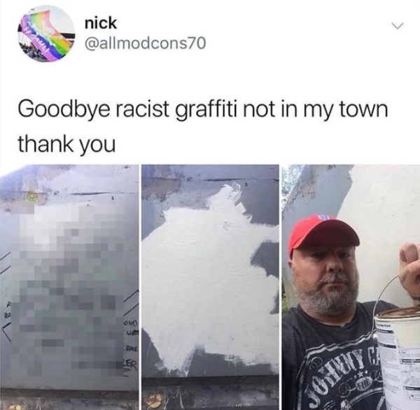 world - nick Goodbye racist graffiti not in my town thank you Wnyca