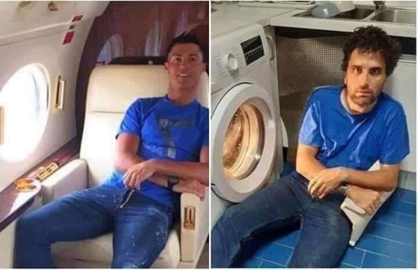meme lavadora avion