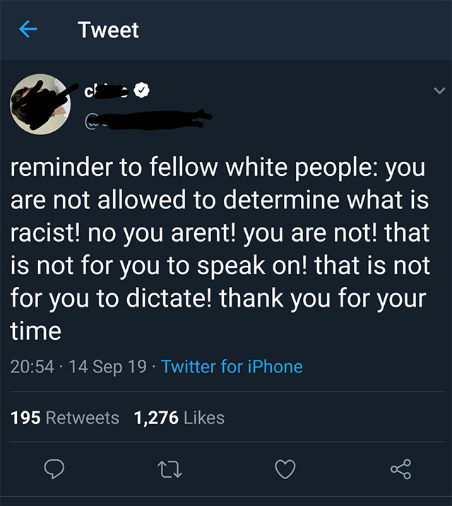 frasi amicizia - Tweet reminder to fellow white people you are not allowed to determine what is racist! no you arent! you are not! that is not for you to speak on! that is not for you to dictate! thank you for your time 14 Sep 19 Twitter for iPhone 195 1,