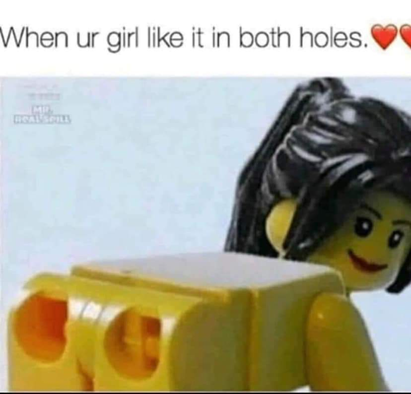 sexy lego - When ur girl it in both holes.