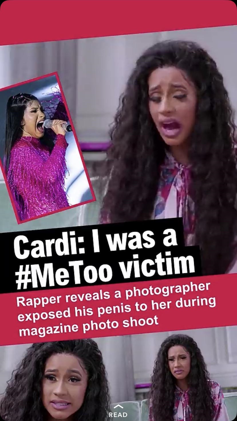 e magazine - Cardi I was a victim Rapper reveals a photographer exposed his penis to her during magazine photo shoot Read