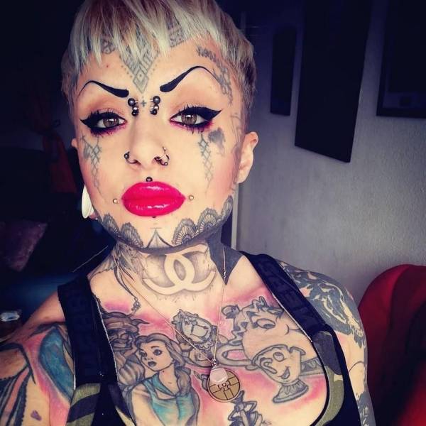 tattoo piercing heavily modified women