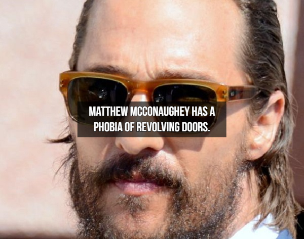 matthew mcconaughey age - Matthew Mcconaughey Has A Phobia Of Revolving Doors.