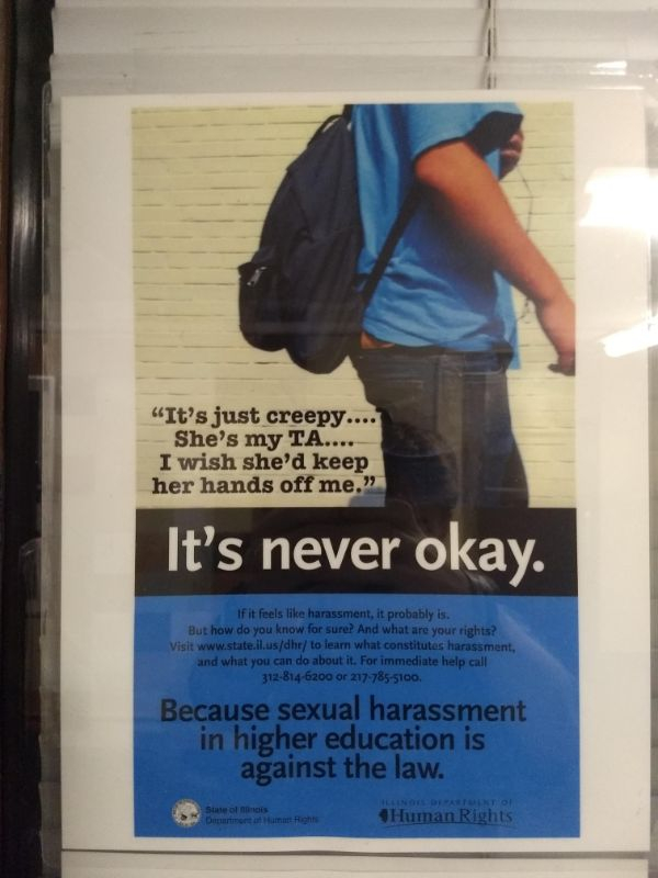 poster - It's just creepy.... She's my Ta.... I wish she'd keep her hands off me. It's never okay. If it feels harassment, it probably is. But how do you know for sure? And what are your rights? Visit to learn what constitutes harassment and what you can 