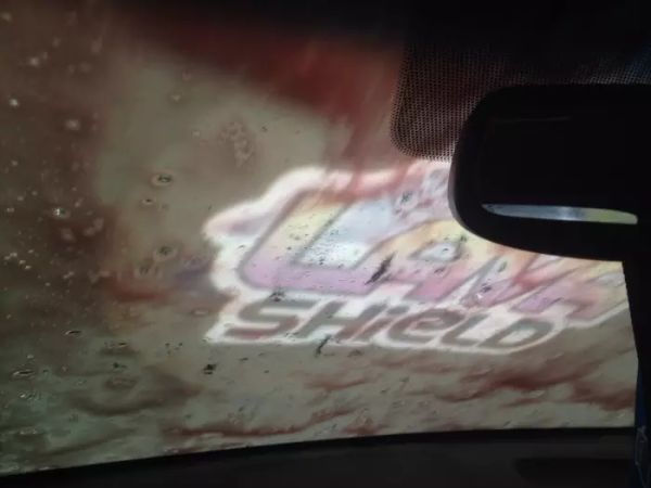 This car wash that projects what it’s currently doing to your car.