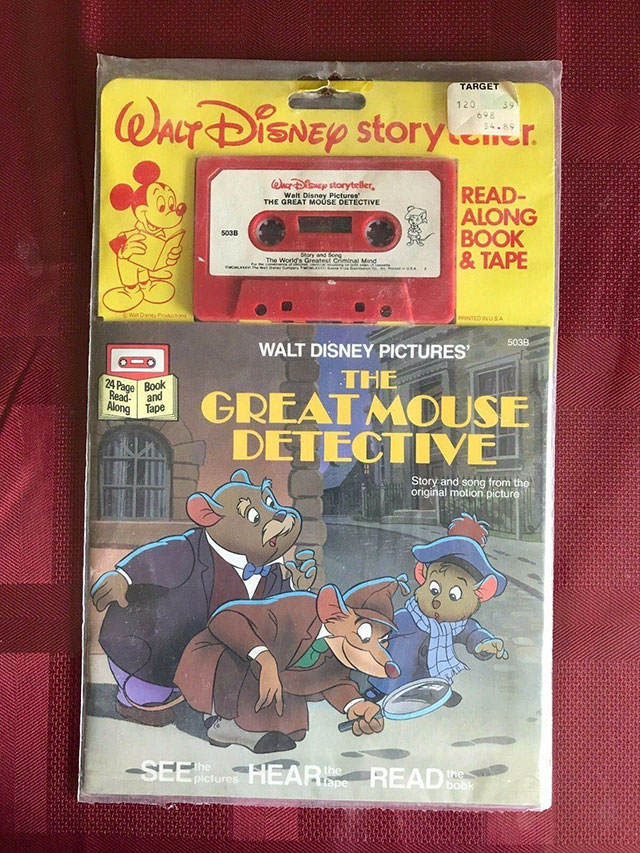 great mouse detective read along - Target Dacy Disney storylc. Char Discp storyteller, The Clapimos Pedutective Read Along Book & Tape 503B 44 Page Book Read and Along Walt Disney Pictures The Great Mouse Detective Tape Story and song from the original mo