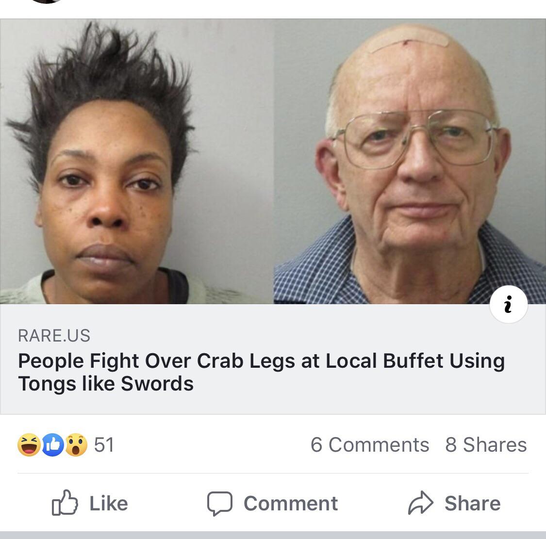 alabama crab leg fight - Rare.Us People Fight Over Crab Legs at Local Buffet Using Tongs Swords D 51 6 8 Comment @
