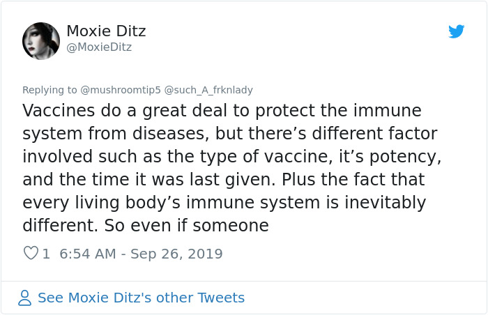 document - Moxie Ditz Ditz Vaccines do a great deal to protect the immune system from diseases, but there's different factor involved such as the type of vaccine, it's potency, and the time it was last given. Plus the fact that every living body's immune 