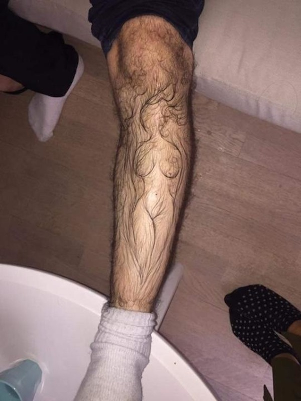 funny leg hair