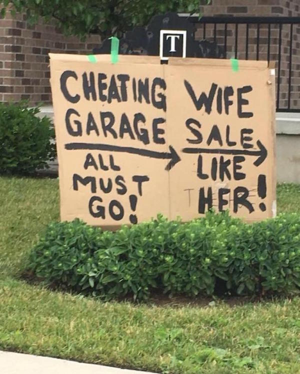 grass - Cheating Wife Garage Sales All ? Must Ther! Go!