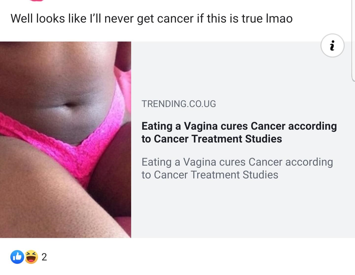 lip - Well looks I'll never get cancer if this is true Imao Trending.Co.Ug Eating a Vagina cures Cancer according to Cancer Treatment Studies Eating a Vagina cures Cancer according to Cancer Treatment Studies 2