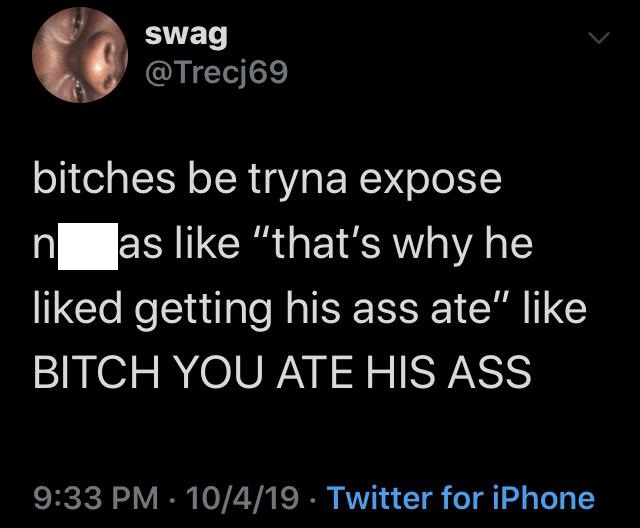 black twitter - swag n bitches be tryna expose as