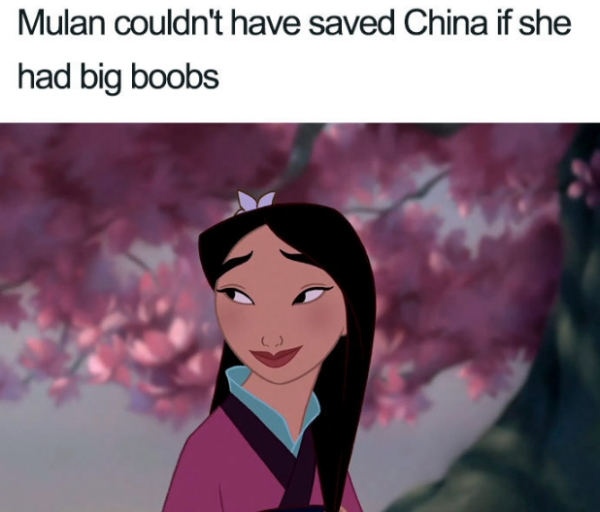 mulan disney - Mulan couldn't have saved China if she had big boobs