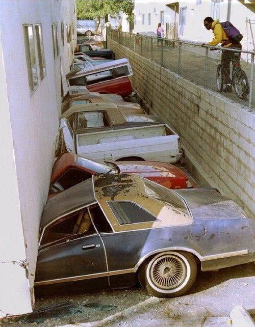 bad day northridge earthquake garage