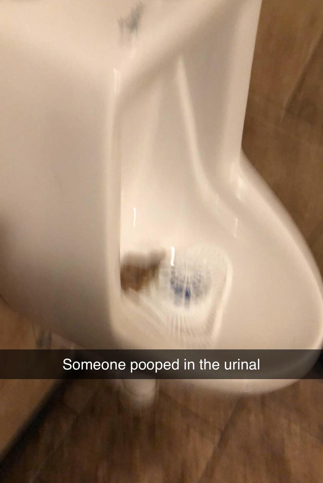 urinal - Someone pooped in the urinal