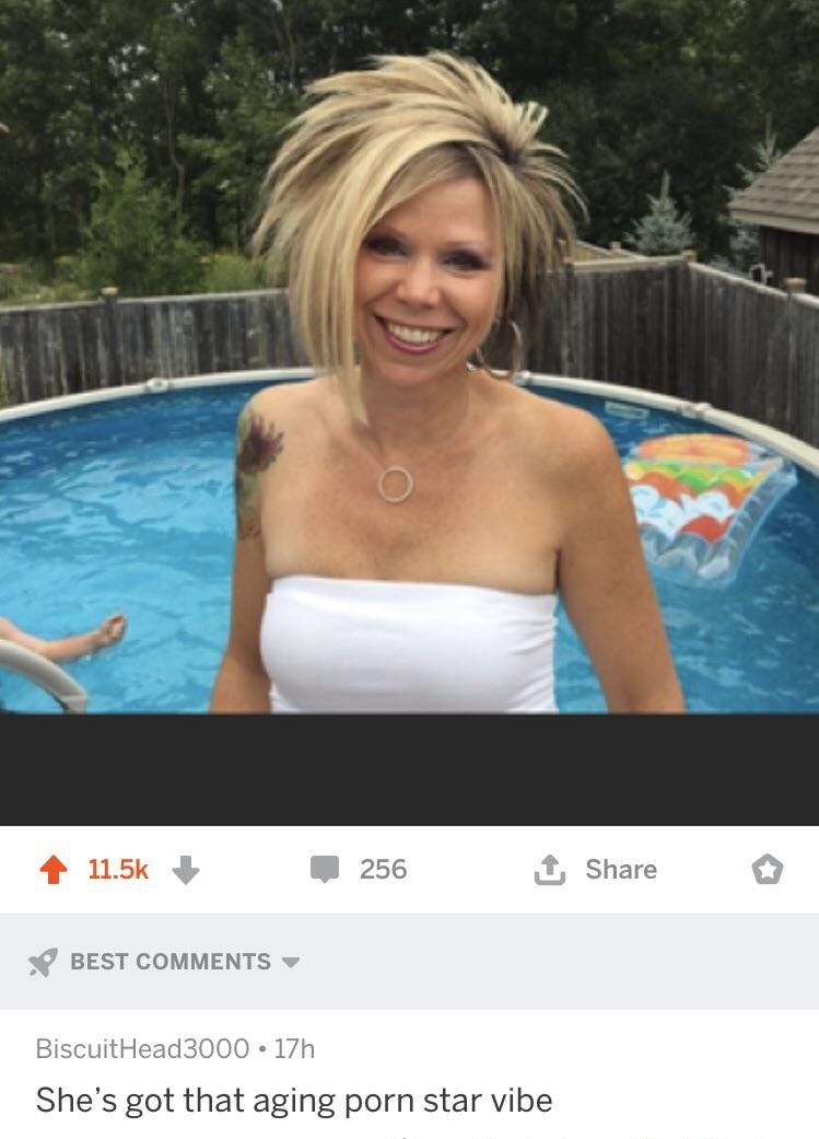 She's got that aging porn star vibe