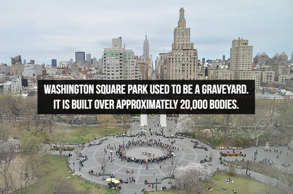 league of their own quotes - Washington Square Park Used To Be A Graveyard. It Is Built Over Approximately 20,000 Bodies.