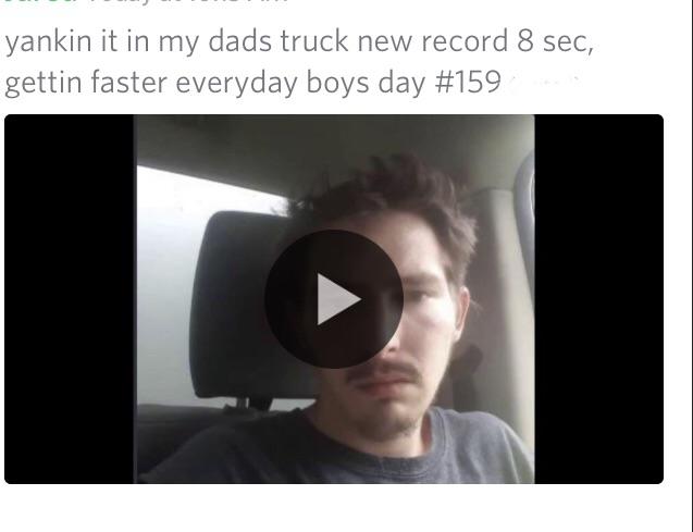 glasses - yankin it in my dads truck new record 8 sec, gettin faster everyday boys day