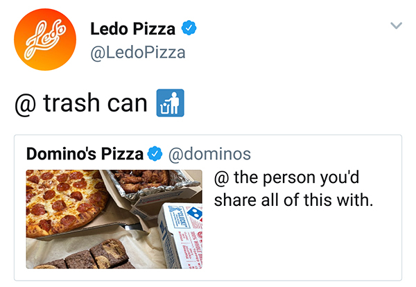 junk food - Ledo Pizza Pizza @ trash can i Domino's Pizza @ the person you'd all of this with. Clic