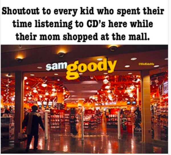 sam goody music store - Shoutout to every kid who spent their time listening to Cd's here while their mom shopped at the mall. e9090 samgoody.