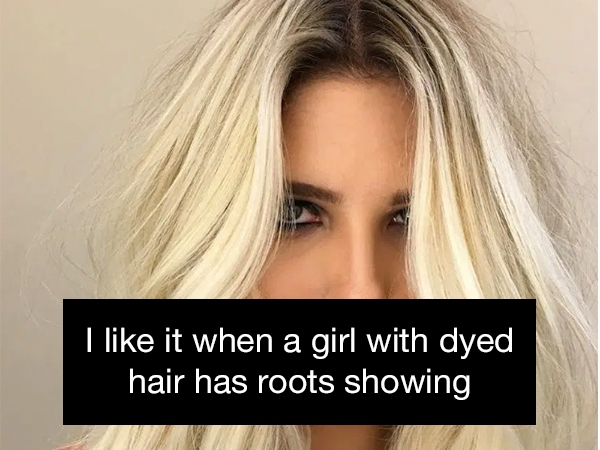 blonde hair dark roots - I it when a girl with dyed hair has roots showing