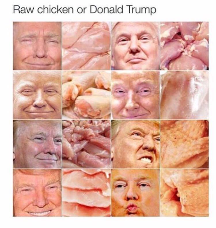 donald trump or raw chicken - Raw chicken or Donald Trump