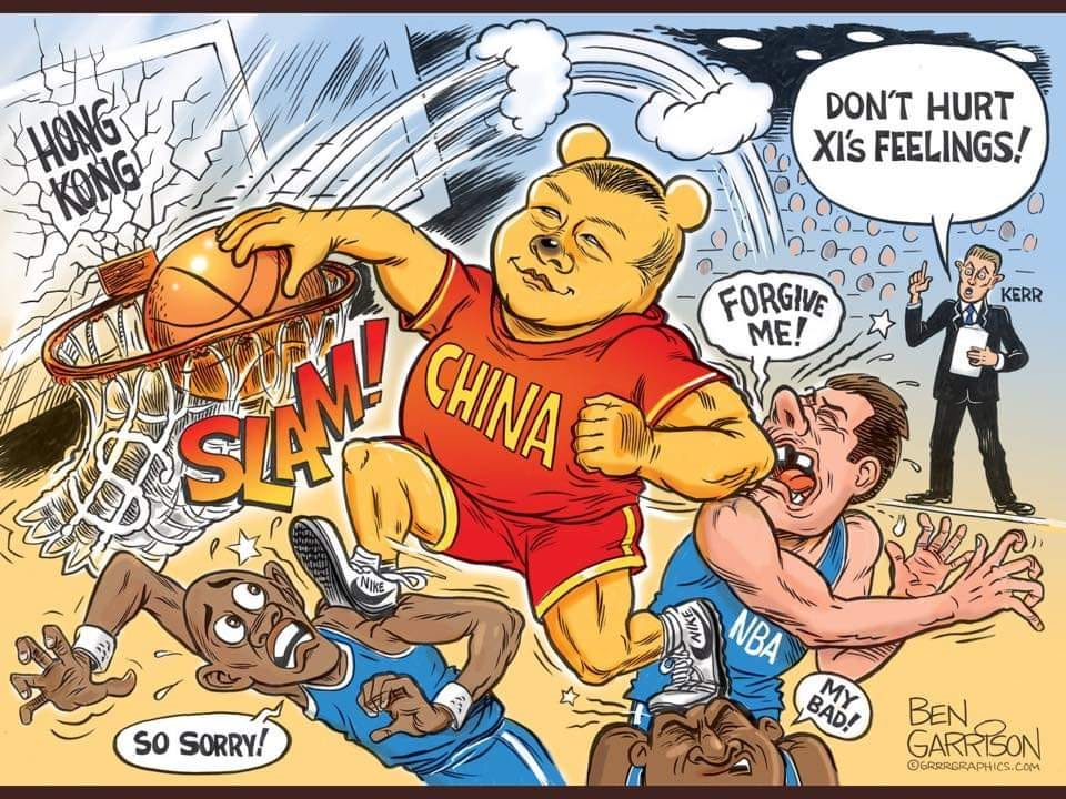 nba china cartoon - Hong Don'T Hurt Xi's Feelings! Forgive Kerr Me! Bad! So Sorry! Ben Garrbon