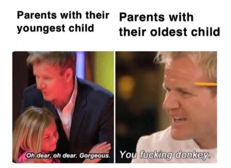 gordon ramsay memes - Parents with their parents with youngest child their oldest child Oh dear, oh dear. Gorgeous.