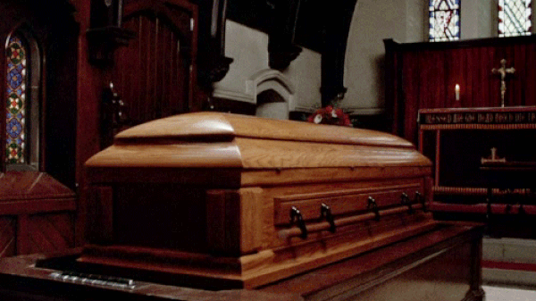 funny coffin gif