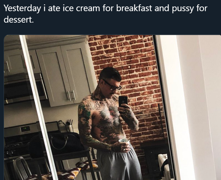 photo caption - Yesterday i ate ice cream for breakfast and pussy for dessert.